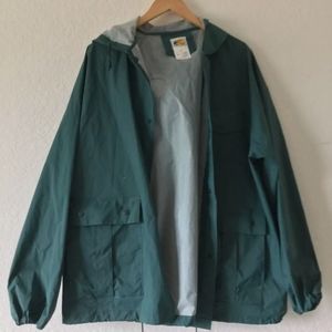 Bass Pro Shops Rain Gear Jacket Green Windbreaker